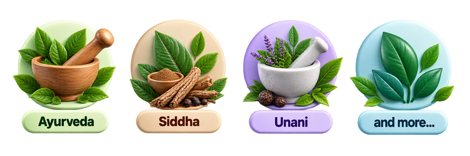 Ayurveda, Siddha, Unani and more