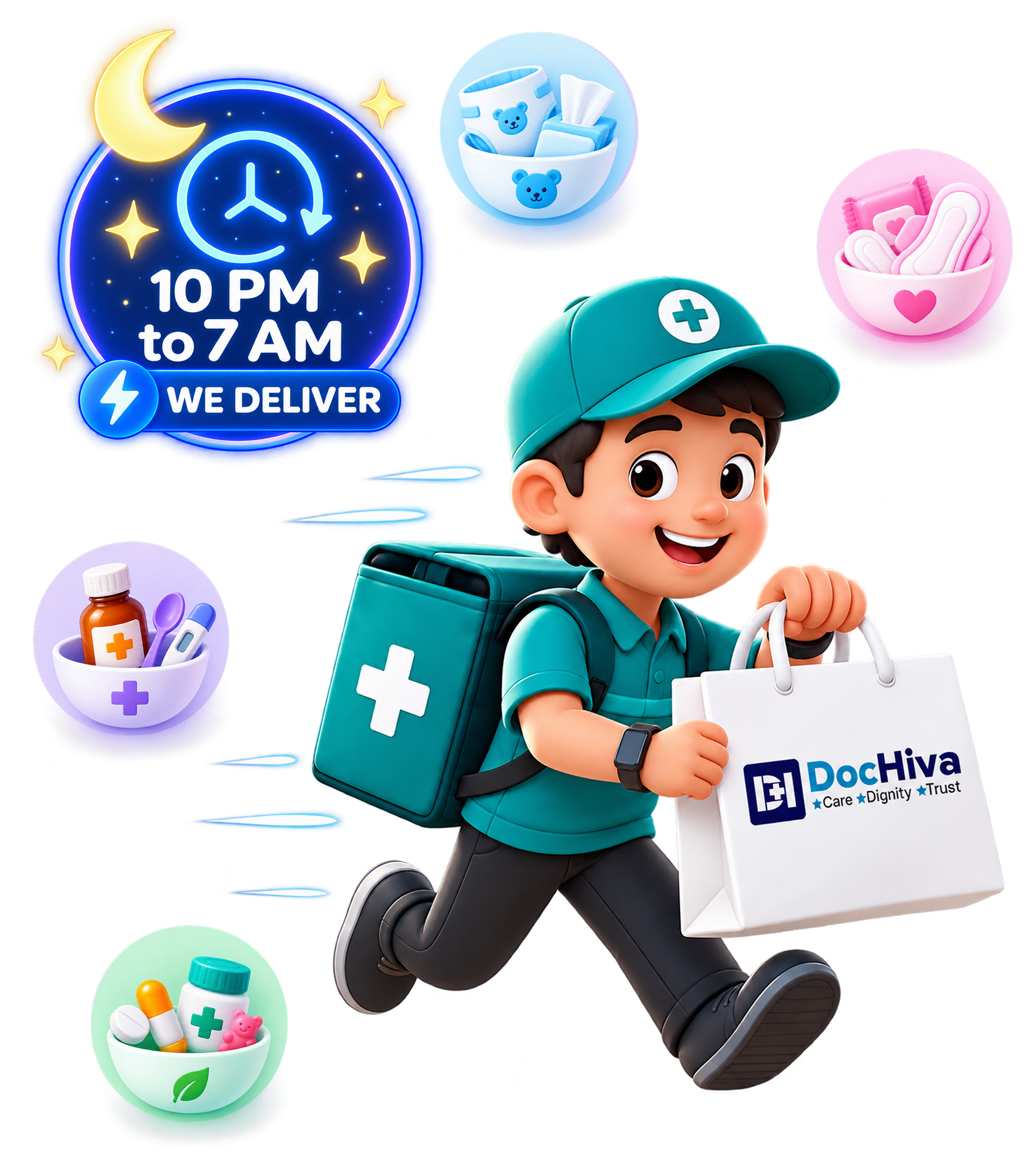 Medicine delivery at night